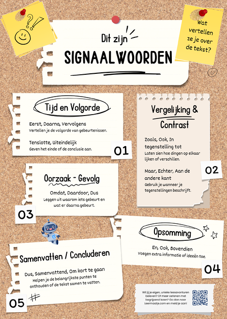 Dit zijn Signaalwoorden - Gratis Poster Leermaatje