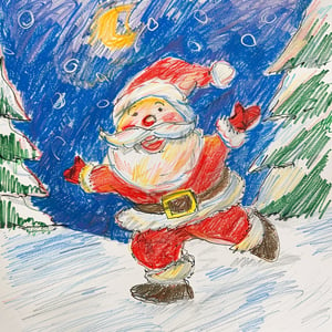 tekening kerstman